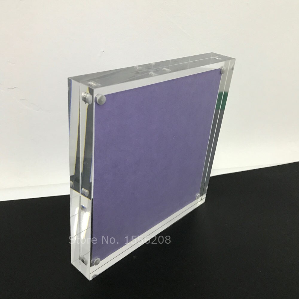 transparent square photo frame blank acrylic ,120x120mm,135x135mm,150x150mm,24mm thickness