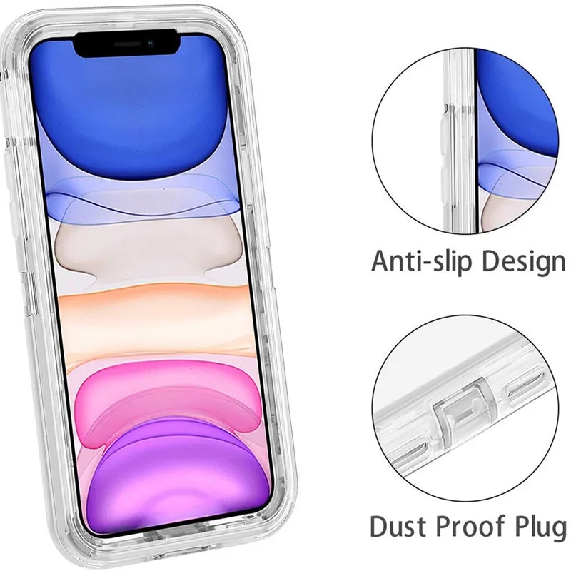 Transparant hoesje voor iPhone 17 Pro Max 17 Air 17 Pro Volledige 3-in-1 Schokbestendig Heavy Duty Anti-kras Robuuste Clear Cover Funda