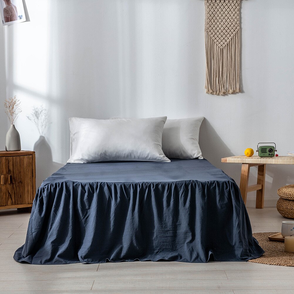 Bett Rock Doppel Bettlaken Mit Elastischen Matratzen Für Bett Komfortable Bettlaken König Königin Größe der Einzelnen Bettdecke 140x200 reine: blue / 140x200cm