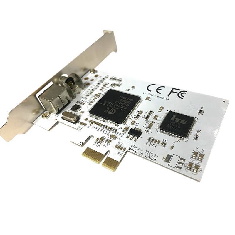 PCI-E Expansion Card PCIE to AV Surveillance HD 640X480 Resolution Video Capture Card Built-in CX23881 Chip: Default Title