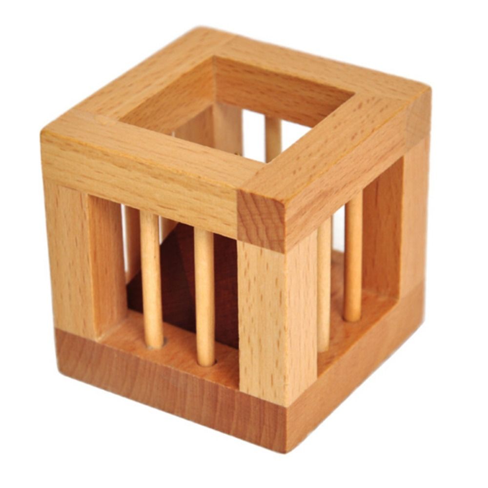 Unlock Wooden Brain Teaser Puzzle Opening Puzzle Box Luban Lock IQ Puzzle Mind Brain Teaser 3D Wooden 3D Wooden Puzzles: Gold
