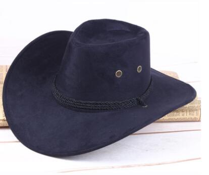 10 pièces/lot Western Cowboy chapeau hommes casquette d'équitation accessoire de large bord chapeau adulte décontracté faux cuir cowboy chapeau: 1
