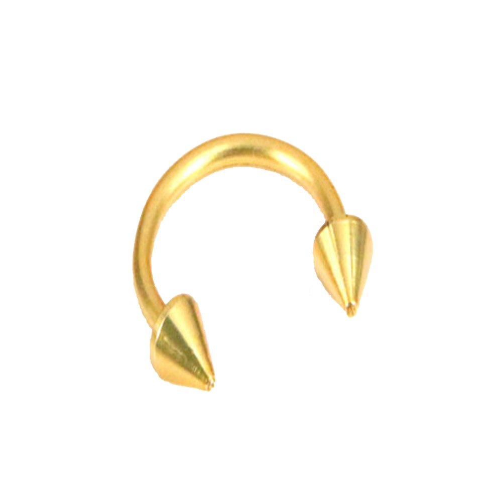 Stainless Steel Nose Ring Piercing Horseshoe Spike Septum Piercing Eyebrow Tragus Helix Pircing Lip Piercing Nariz: Gold / 8mm