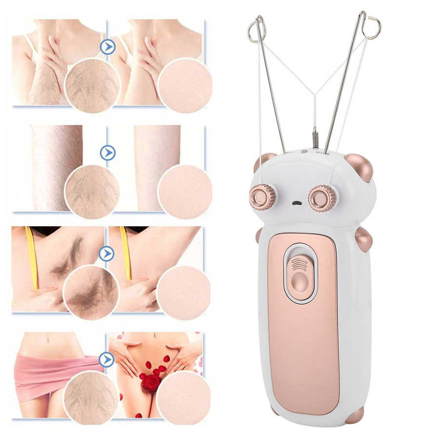 Epilator Voor Vrouwen Elektrische Facial Ontharing Machine Huishoudelijke Body Gezicht Katoenen Draad Epilator Scheerapparaat Bikini Trimmer