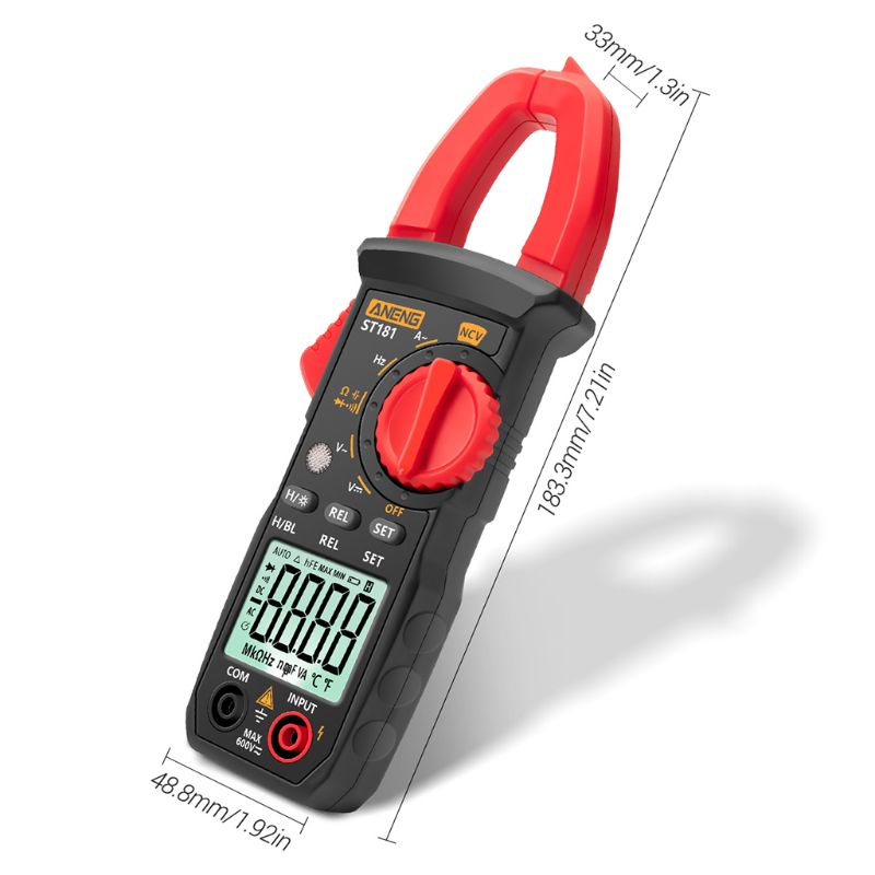 Digital Clamp Meter 4000 Counts Multimeter Ammeter Voltage Tester Amp Hz Capacitance NCV Ohm Test