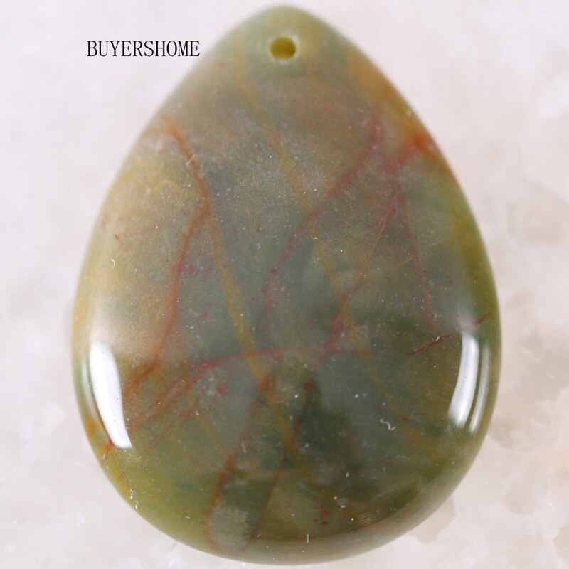 Jewelry Natural Stone Water Tiger's Eye Unakite Epidote Green Aventurine Rhodonite Onyx Crystal Pendant 1Pcs: Green Agate