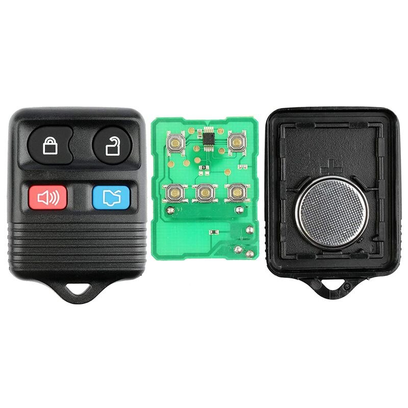 2Pcs Key Replacement Keyless Entry Remote Control Key Fob Clicker Transmitter - Black