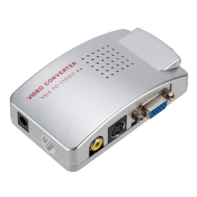 Pc-omformerboks vga til tv av rca signaladapter omformer videosvitsjboks kompositt støtter ntsc pal for datamaskin