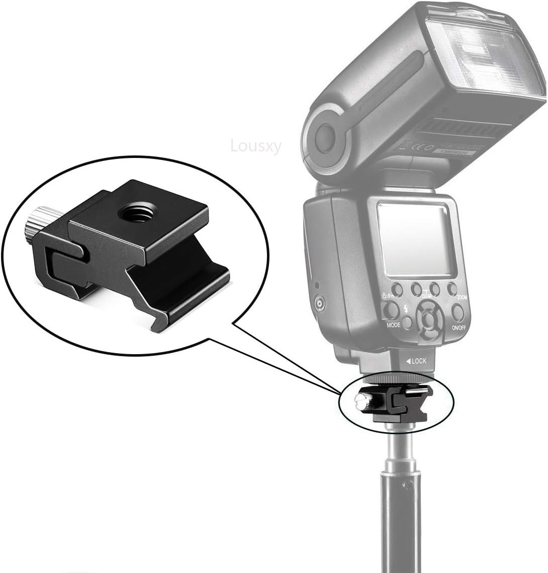 Adaptateur de support de Flash de chaussure froide d'appareil photo en métal avec filetage de vis de trépied 1/4 "-20 pour appareil photo reflex Nikon Canon flash speedlite