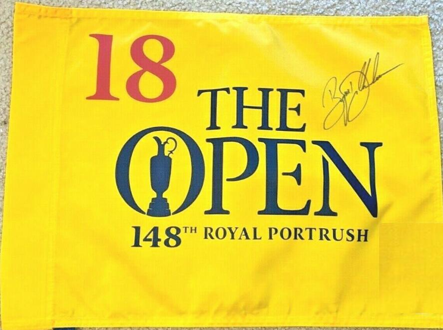 Bryson Dechambeau Britse Open (Elke Speler) Ondertekend Signatured Gesigneerde Meesters Open Winnaar Golf Pin Vlag