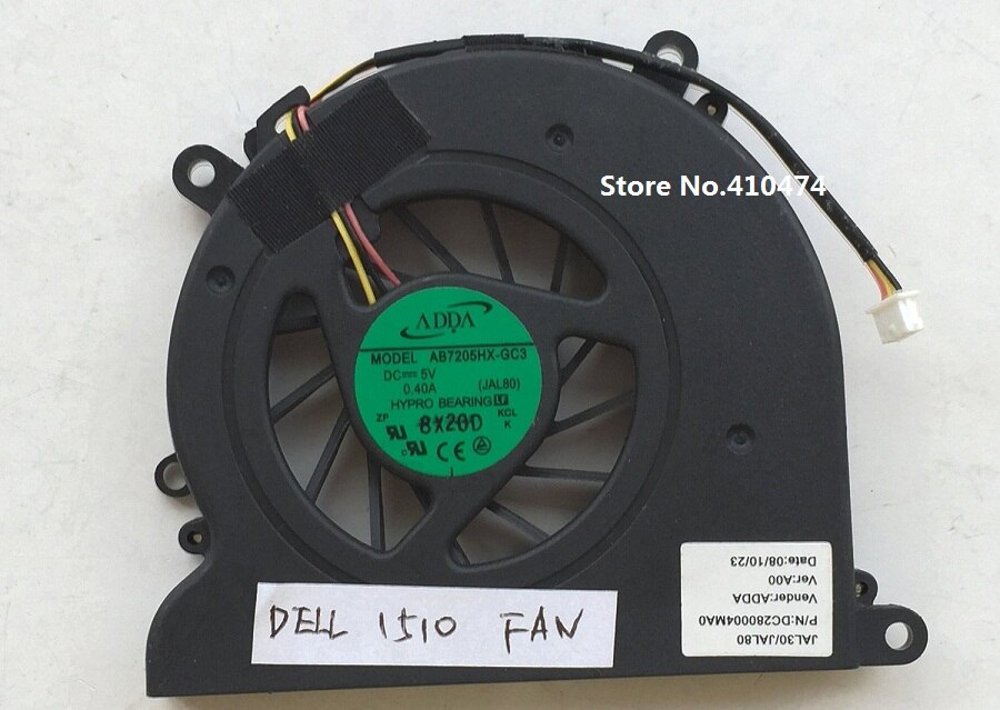 CPU Cooling fan For Dell Vostro 1310 1510 2510 1520 1320 P/N GB0506PFV1-A DFS531005MCOT F796 or ADDA AB7205HX-GC3
