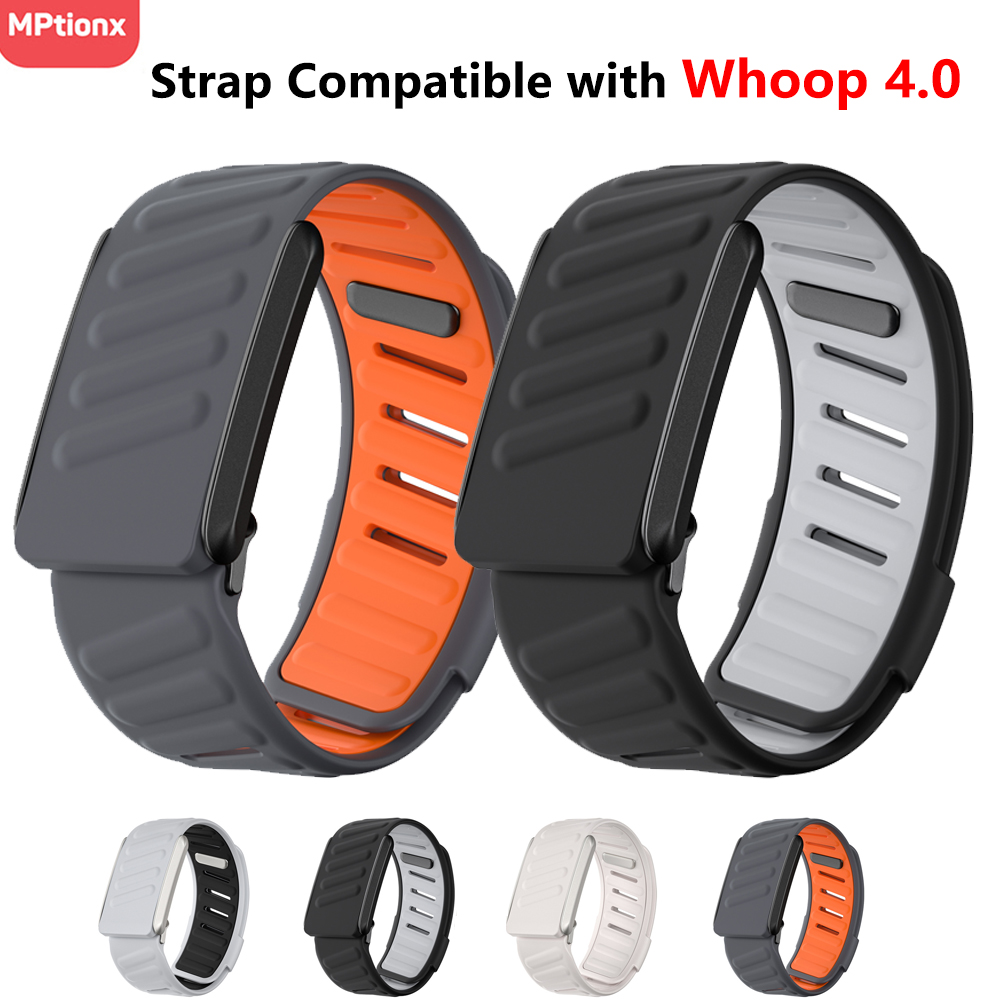 Polsband Soft-Touch siliconen Waterdicht en zweetbestendig Verstelbare riem Compatibel voor WHOOP 4.0 hartslagmeter