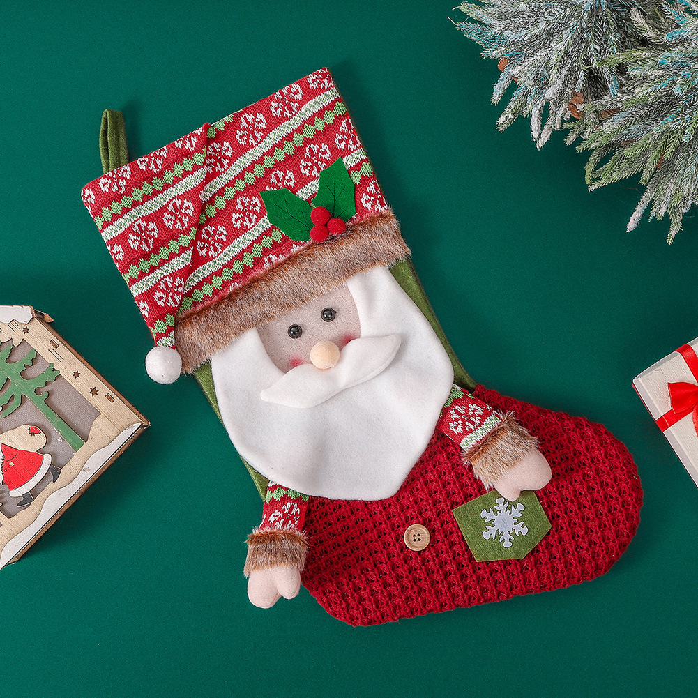 Paw Shaped Christmas Decorations For Home Stockings Cute Xmas Tree Ornament Decor with Bow Tie Year Sock Year 2024: DEEP BLUE