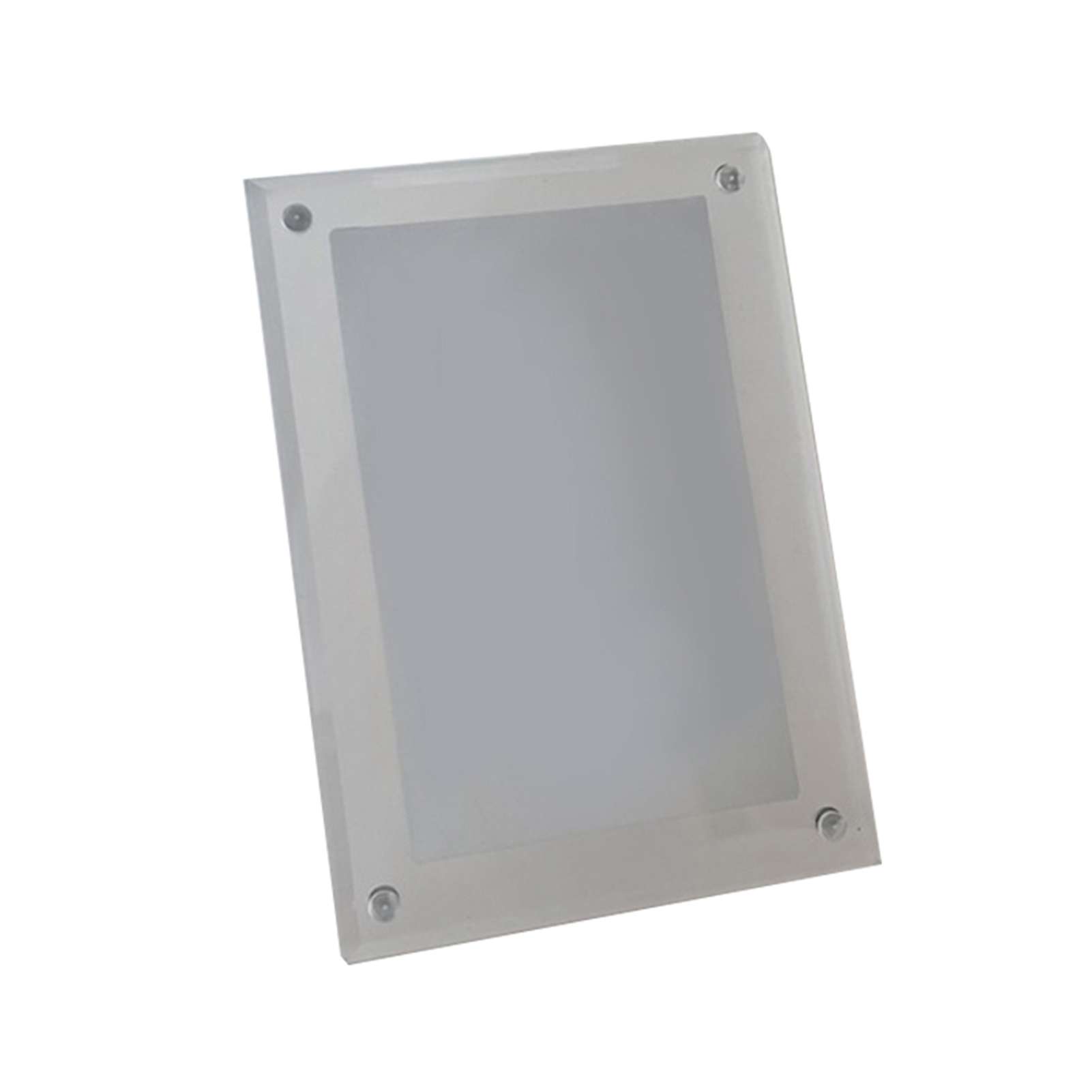 3in Mini Card Collection Photo Protection Holder HD Acrylic Desktop Display Frame Magnetic Album Postcard Souvenir Display Stand: Milky