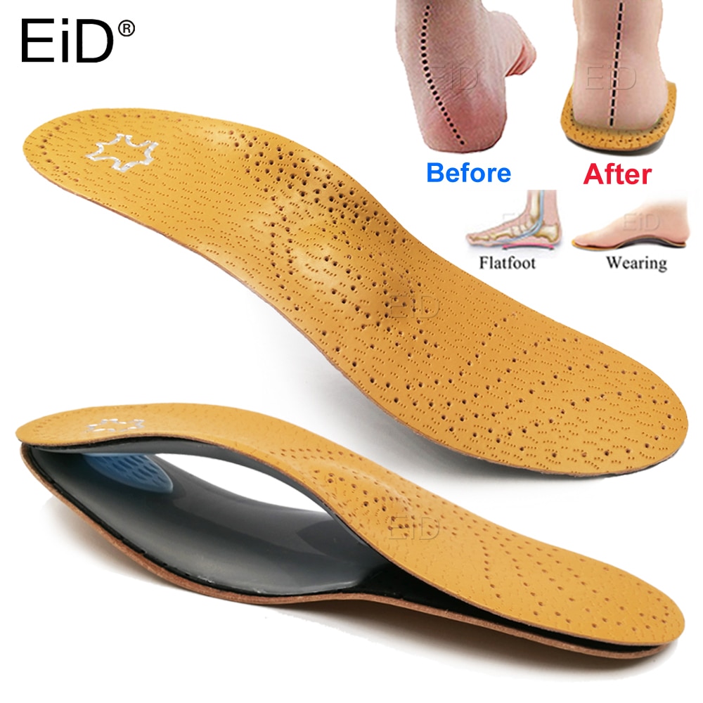 Lederen Orthopedische Binnenzool Voor Platte Voeten Arch Ondersteuning Orthopedische Schoenen Sole Inlegzolen Voor Voeten Mannen Vrouwen Kinderen O/X been Gecorrigeerd