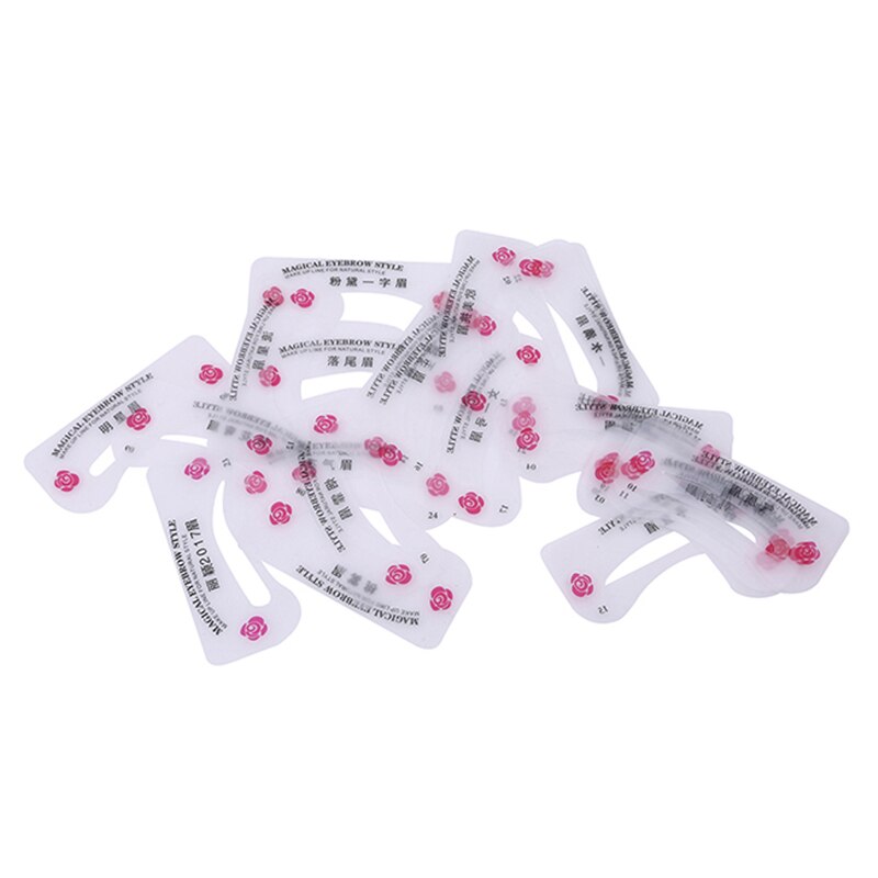24 Pcs Eyebrow DIY Drawing Guide Style Shaping Grooming Easy Card Model Makeup Beauty Kit Reusable Stencil Eyebrow Sets