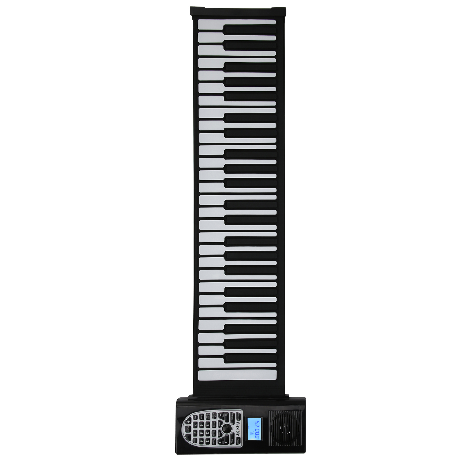 Soft Keyboard Piano 49-Key Roll Up Elektronische Multifunctionele Verdikte Polyfone Siliconen Hand Gerold Piano (Zonder Batterij)