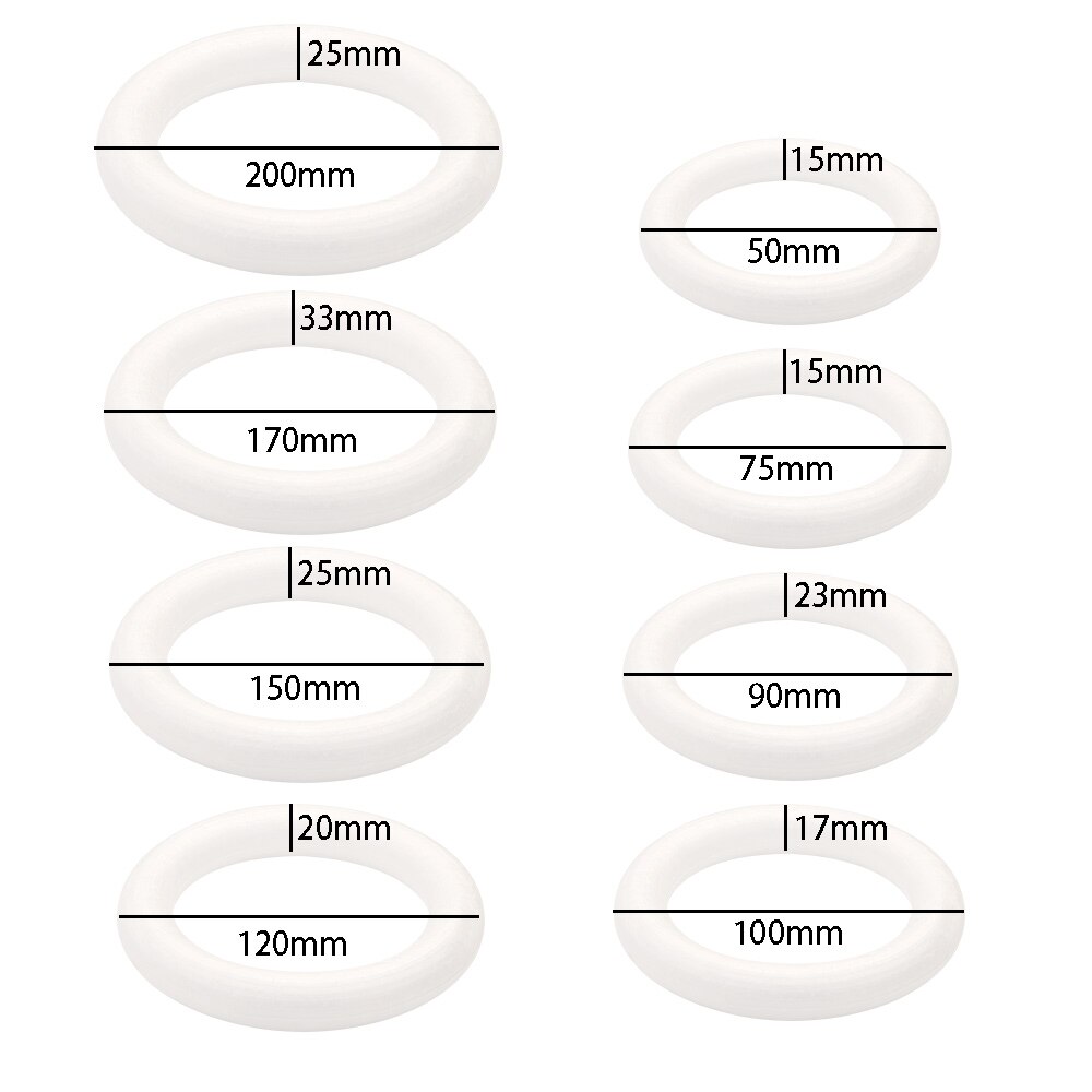 XMAS Polystyrene Styrofoam Foam Ring For Craft DIY Accessory Handmade Party Decorations
