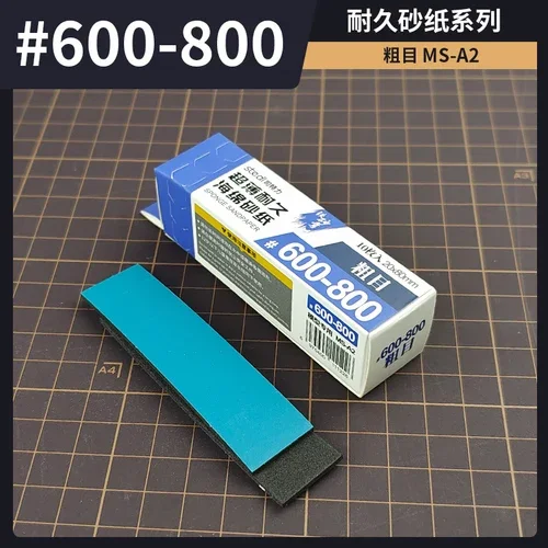 Modelo de papel de lija Stedi, herramientas de papel de lija, tablero de pulido, juego de herramientas de papel de lija de esponja para herramientas de construcción de modelos, Hobby DIY: Transparente