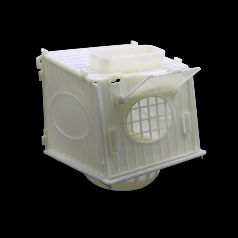 Jaula de plástico para pájaros, casa para loros, nido de plástico de , extraíble, WF, 1 ud.: Blanco