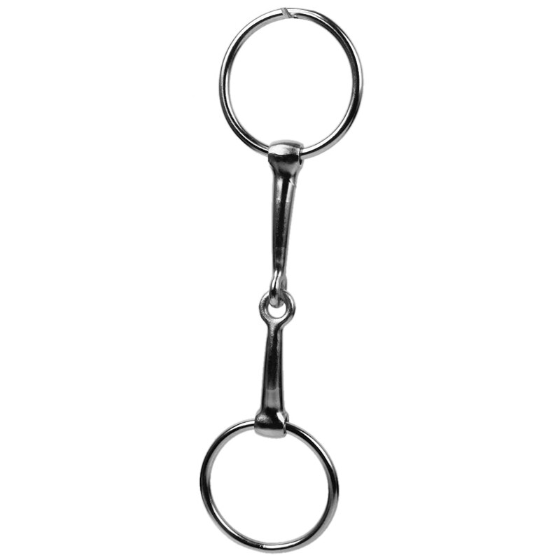 Horse Mouth Loose Horse Mouth Bit Horse Mouth Piece Link Snaffle Horse Bit Silver Stainless Steel Equestrian Pony Bit Mouth Size