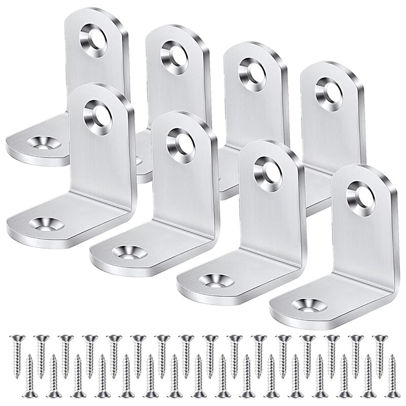 L Beugel Hoek Brace, Duty Joint Haakse Beugels, Roestvrij Staal Hoek Beugels: chroom