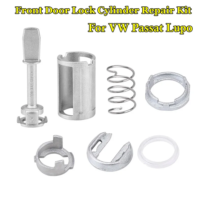 7Pcs/Set Front Door Lock Cylinder Repair Kit 3B0837167 3B0837168 For VW Passat Lupo Seat Toledo Leon Arosa Parts Replacement
