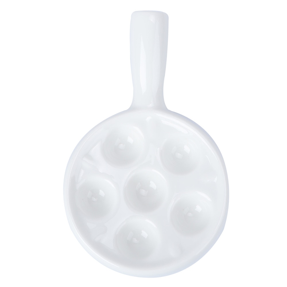 1Pc grille escargot plat Barbecue plaque de cuisson cuisine céramique plat de cuisson escargot plat rangement plaque Escargots plaque (blanc)