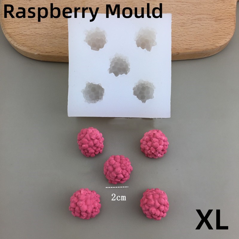 Nuova simulazione candela di frutta stampo in silicone 3D mirtillo lampone a forma di fondente stampo fai da te cioccolato stampo da forno strumento di decorazione della torta: cachi scuro