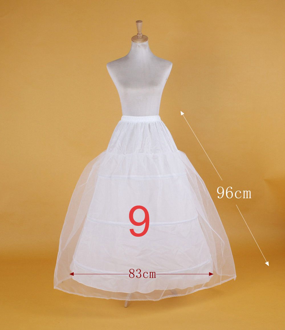 Bryllup underkjole brude bøjle crinoline prom underskørt fancy nederdel slip: 9