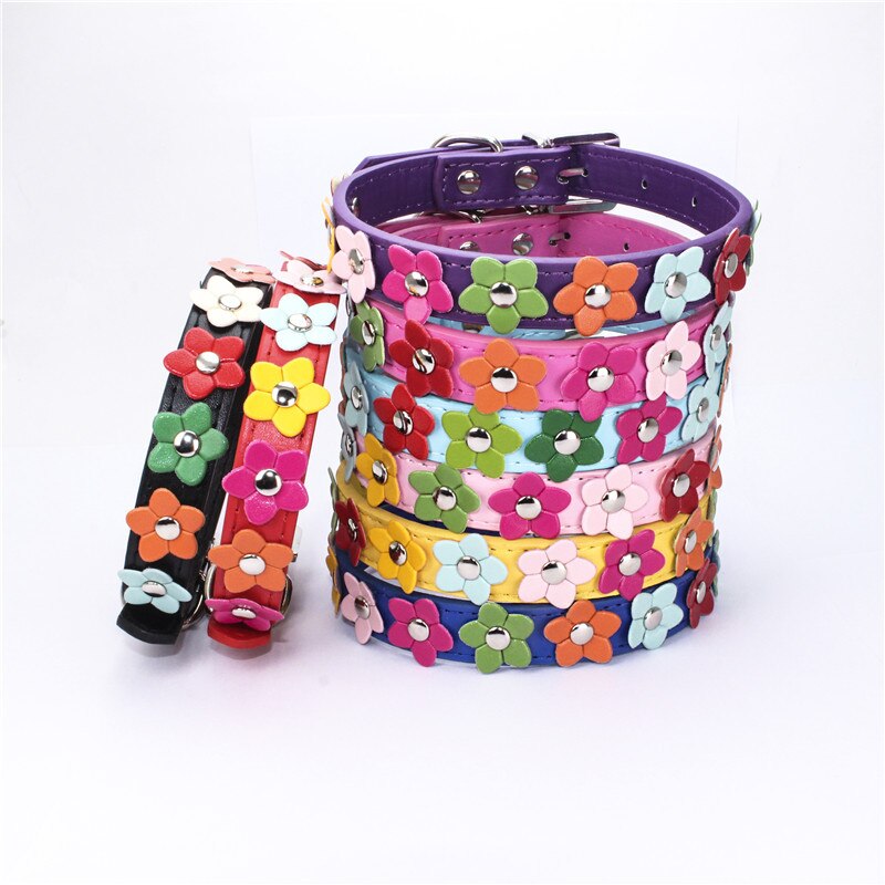 Pu litet hundhalsband blom nalle-hundhalsband blomhalsband för husdjur för katthundar valphalsband
