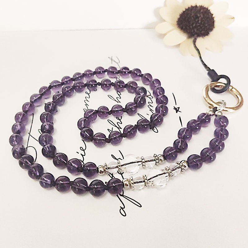 Mobiele Telefoon Lanyard, Ketting, Crystal Bead Hanger, Dual-Gebruik Afneembare Hanger Riem, hand-Geweven Anti-Verloren Touw Hanger: 06