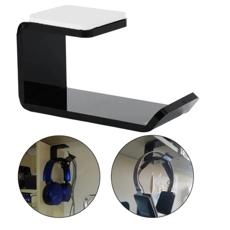 Soporte para auriculares, colgador de auriculares montado autoadhesivo, pantalla de Monitor de PC, gancho para auriculares, accesorios para auriculares