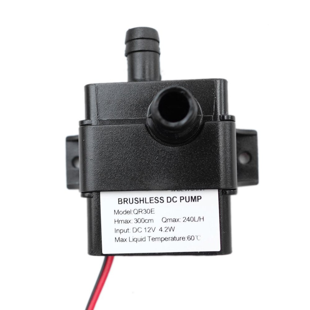 Ultra-silencieux DC 12V 4.2W 240L/H débit étanche pompe sans brosse Mini pompe à eau Submersible QR30E