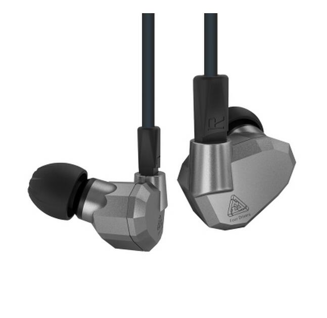 KZ ZS5 2DD+2BA Hybrid In Ear Earphones HIFI DJ Monitor Headphone Running Sport KZ AS10 ZS6 Earphones Headset Earbud Two Colors: Grey no mic