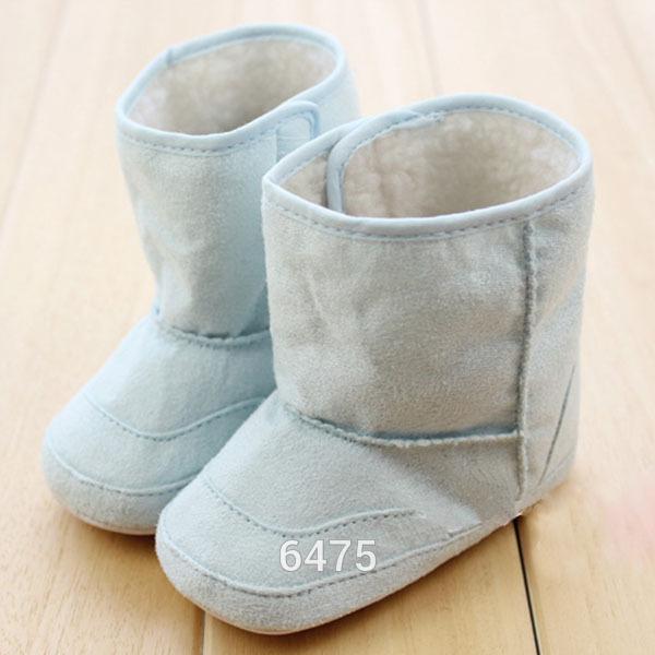 Varm vinter baby ankel sne støvler baby sko antiskid baby sko første rullator  xj030: Blå / 6-12 måneder