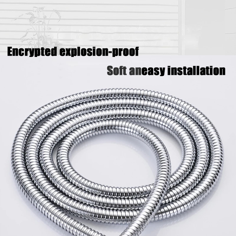 5M Rvs Douche Slang Hoge Flexibele Zachte Douche Pijp Zilver Kleur Gemeenschappelijke Douchekop Slang Water pijp