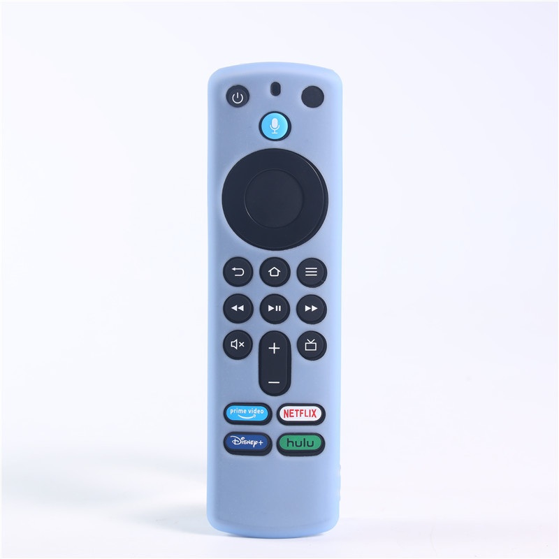 Capa protetora de silicone para fire stick 4k max 3a geração remoto que brilha no escuro, anti-queda, capa à prova de poeira para controle de fire tv: CÉU AZUL