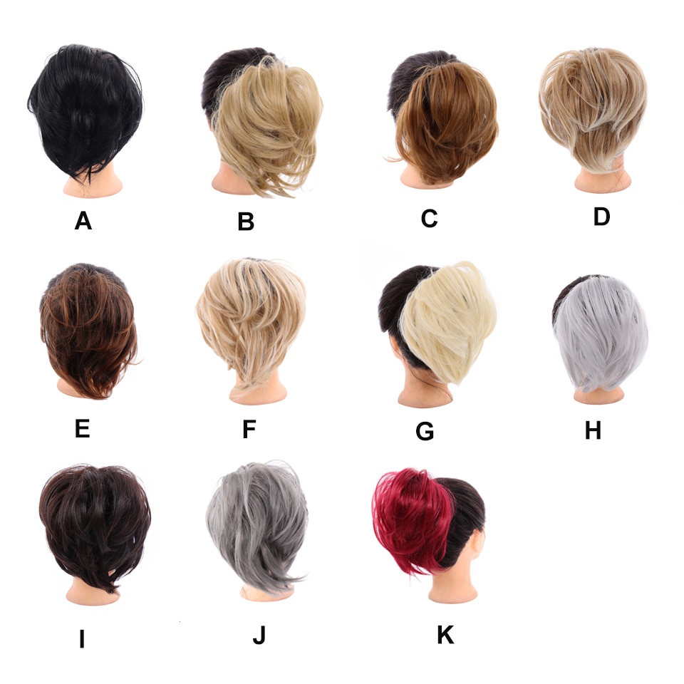 Lupu Grijs Bruin Bed Steil Haar Extensions Pad Elastische Haar Touw Rubber Band Chignon Donut Haar Broodje