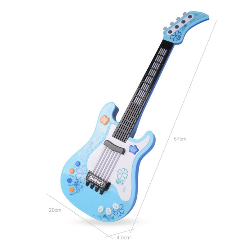 Barn gitarr leksak för blå gitarr musikinstrument födelsedagsfest favor för barn perfekt för utbildning, underhållning, par