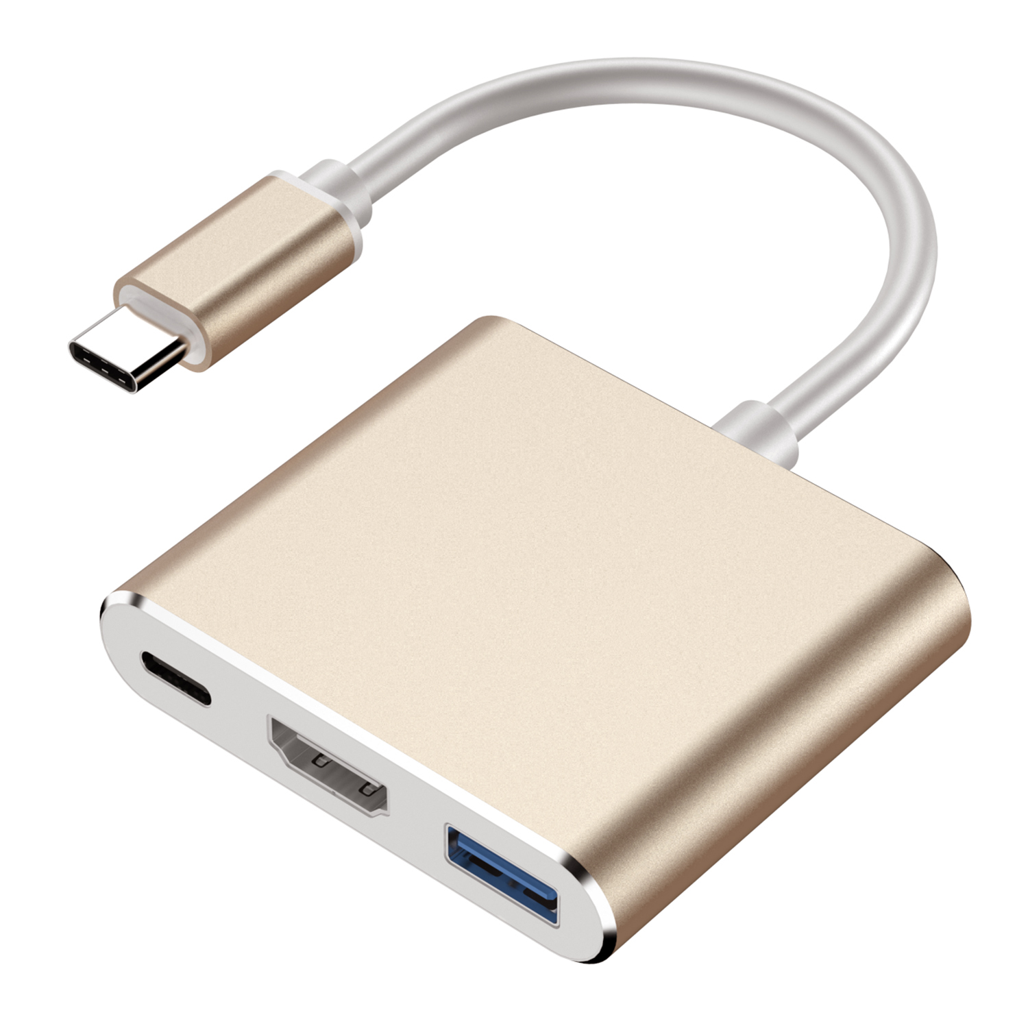 3 In 1 Adapter Usb 3.1 Type C Naar Hdmi + Usb 3.0 + Type C Hub