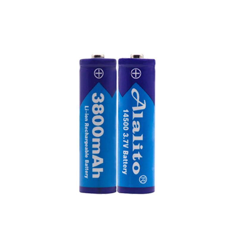 Original 14500 battery 3.7V 3800mAh Rechargeable Li-ion Batteries For Flashlight + EU US Battery Charger