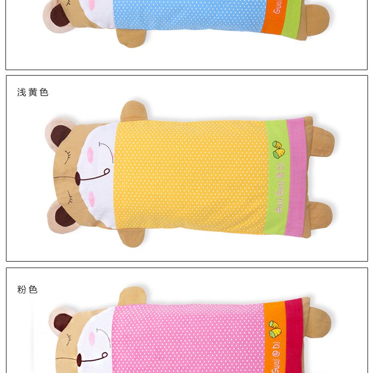 Funda de almohada para bebé, , viñetas de animales para niño, 100% de almohada de algodón puro para niño de 1 a 6 años, juego de fundas