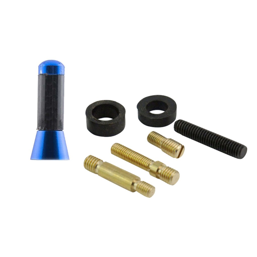 Bil kolfiber kort antenn fordonstak aluminiumlegering signal mottagning antenn biltillbehör: Vit