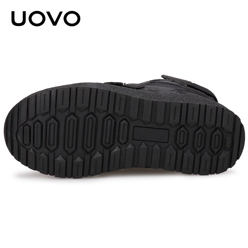 UOVO nouvelles bottes d'hiver pour enfants pour garçons et filles chaussures d'hiver chaudes mi-mollet chaussures pour enfants taille 30 #-38 #