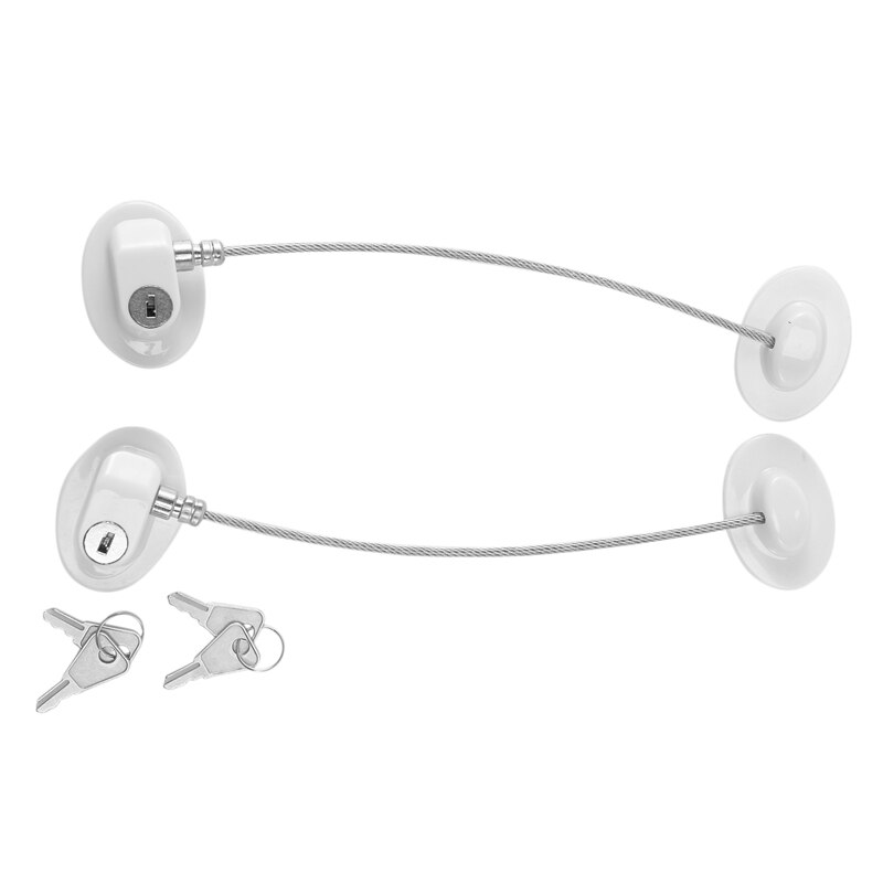 Refrigerator Door Lock With 2 Keys For Fridge Lock Security For Child Safety, Clear Cabinet Lock, Dorm Fridge Lock, Compact Free: Default Title