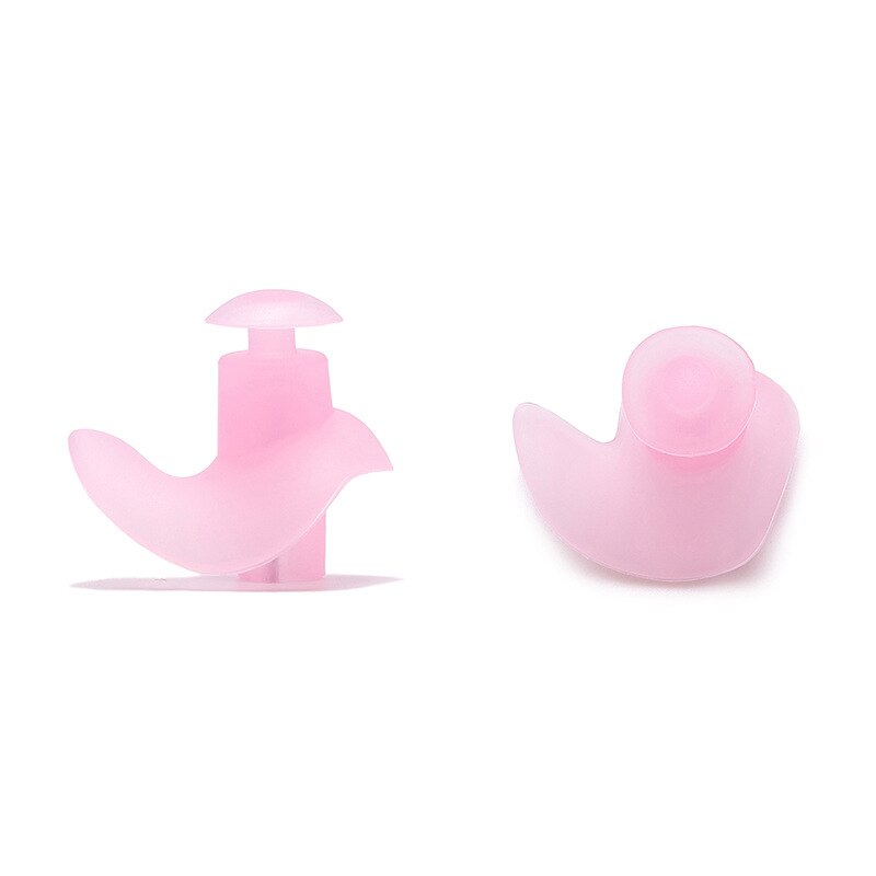 Tapones para los oídos de natación para niños adultos hombres y mujeres Gel de sílice tapón férula Nasal profesión buceo bañera para nadar antiotitis Media: Pink Worm Earplug