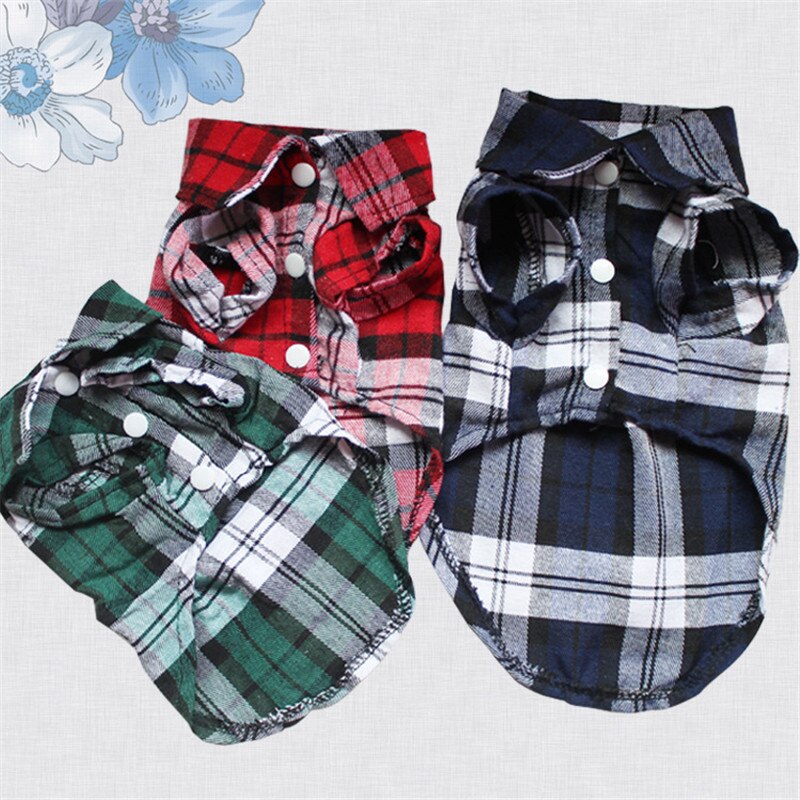 Plaid Hond Kleding Zomer Hond Shirts voor Kleine Middelgrote Honden Huisdier Kleding Yorkies Chihuahua Kleding Beste