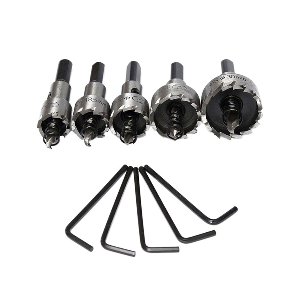 Hss Vel 6542 Metalen Ruimer 7Mm Handvat Hoge Snelheid Staal Boor 5Pcs Dunne Plaat Ruimer 16-30mm Metalen Ruimer