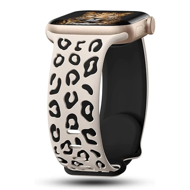 Correa para Apple Watch 10 Band 40mm 44mm 42mm 45mm 41mm 49mm 38mm Correa grabada de silicona serie 8 9 7 SE 6 5 ultra 2 3: Black Yellow / 20 mm